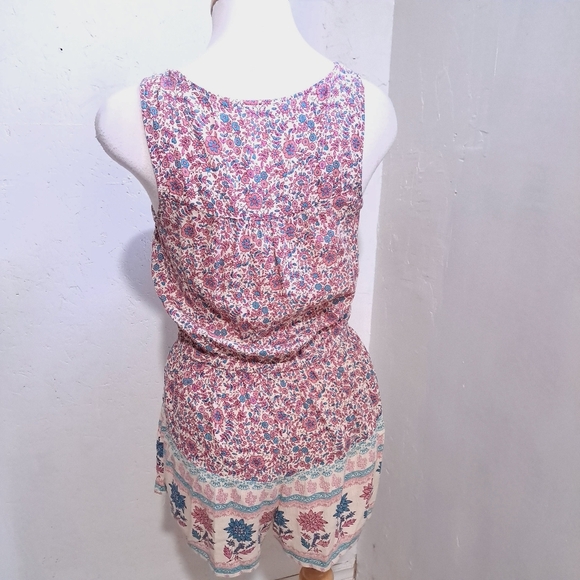 American Eagle | Colorful floral boho romper with tassels *missing clasp* - Picture 5 of 9